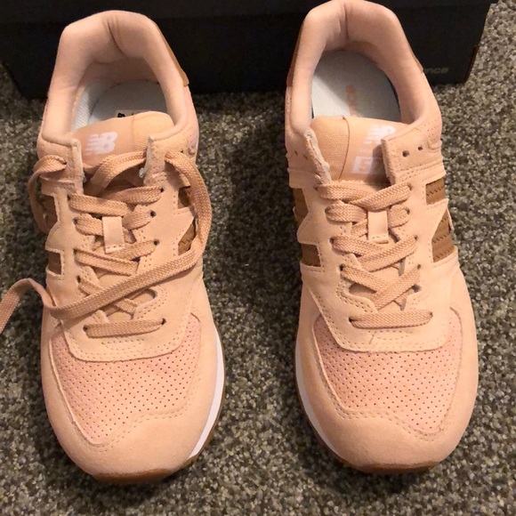 new balance 574 white with veg tan